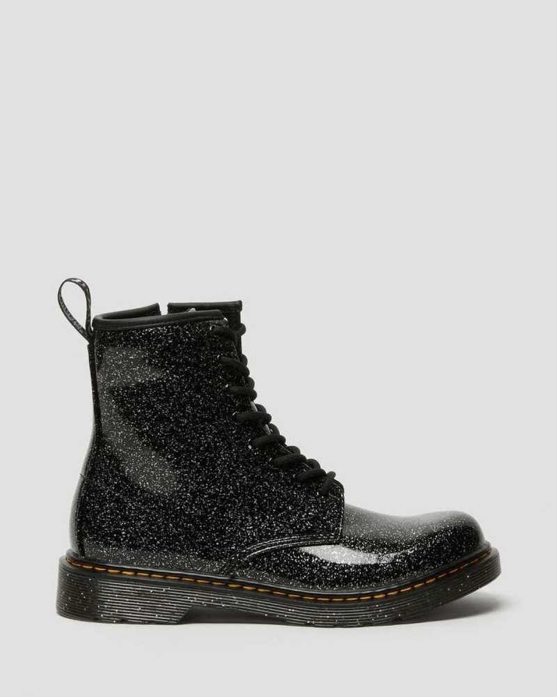 Dr Martens Youth 1460 Glitter Lace Up Boots Black | 37CBVEKMF