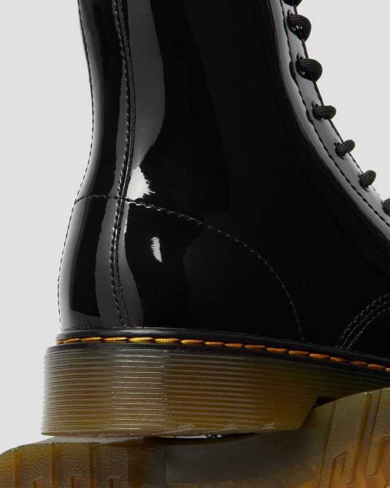 Dr Martens Youth 1460 Patent Leather Lace Up Boots Black | 87ZAOPDJE