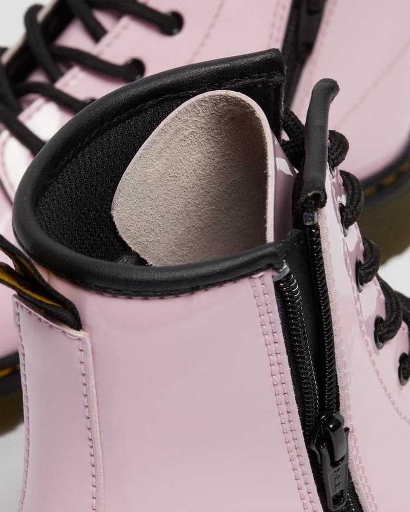 Dr Martens Youth 1460 Patent Leather Lace Up Boots Pink | 76PYGVORF