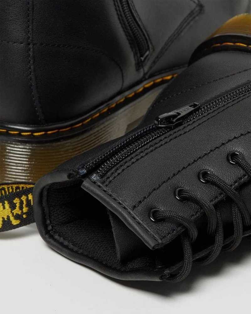 Dr Martens Youth 1460 Softy T Leather Lace Up Boots Black | 05QUBDWHK