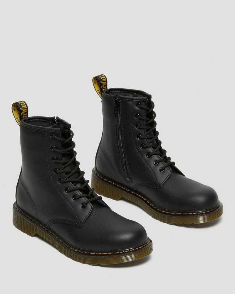 Dr Martens Youth 1460 Softy T Leather Lace Up Boots Black | 05QUBDWHK