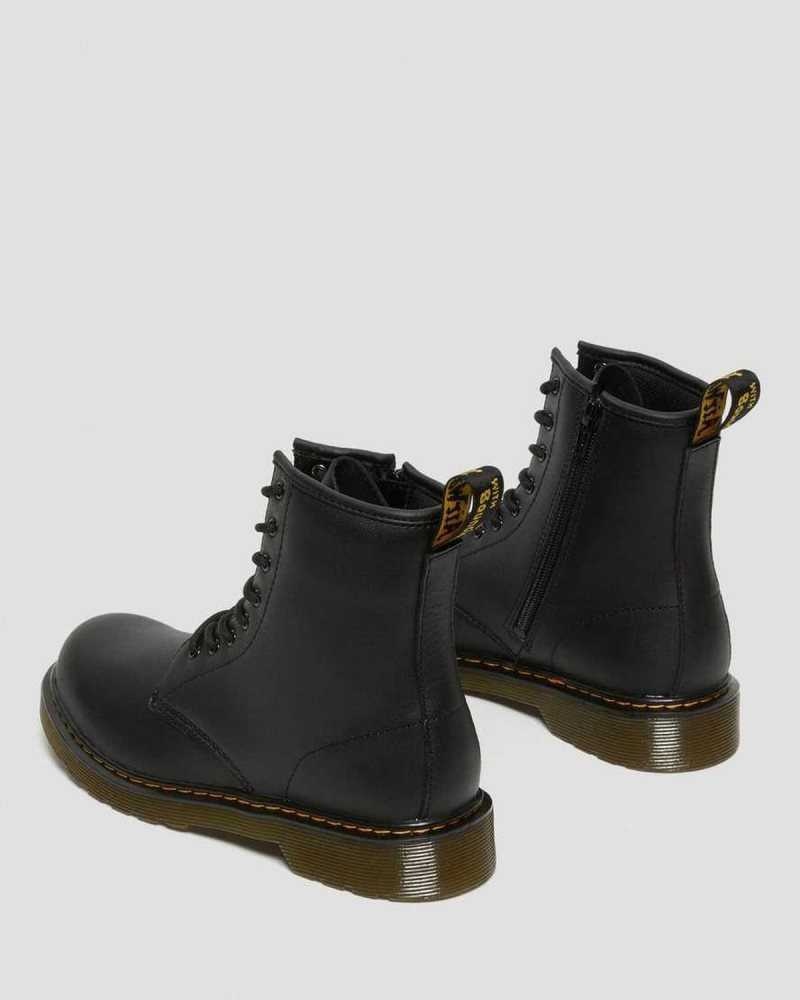 Dr Martens Youth 1460 Softy T Leather Lace Up Boots Black | 05QUBDWHK