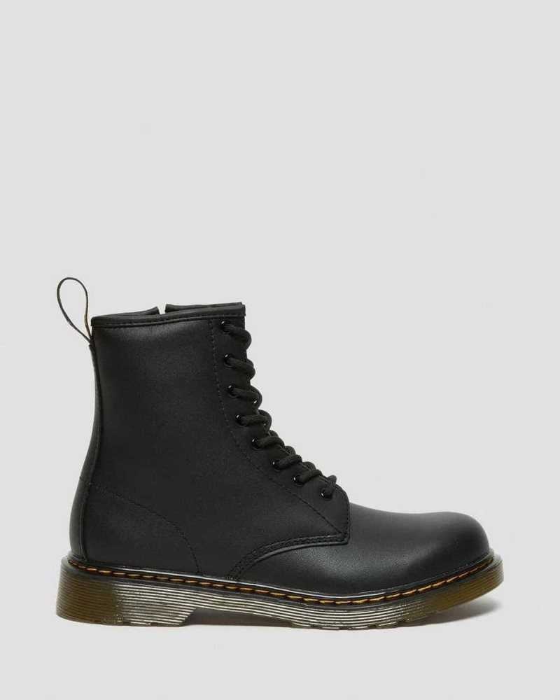 Dr Martens Youth 1460 Softy T Leather Lace Up Boots Black | 05QUBDWHK