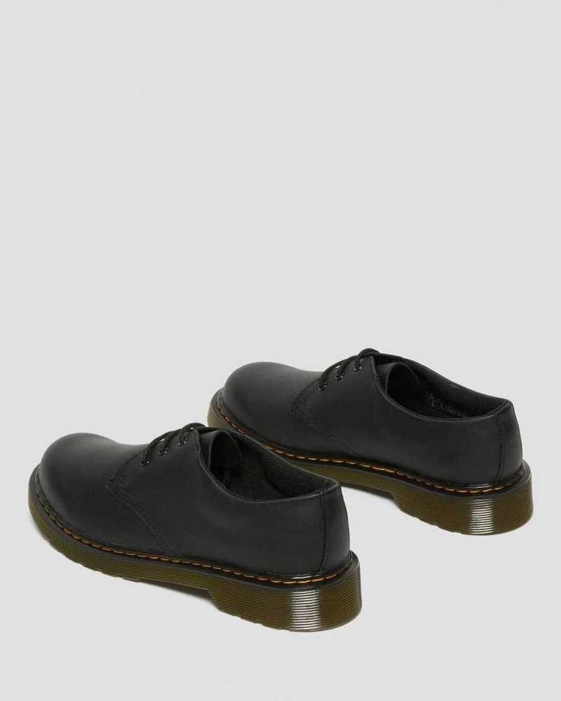 Dr Martens Youth 1461 Softy T Leather Shoes Black | 25TXMWDZQ