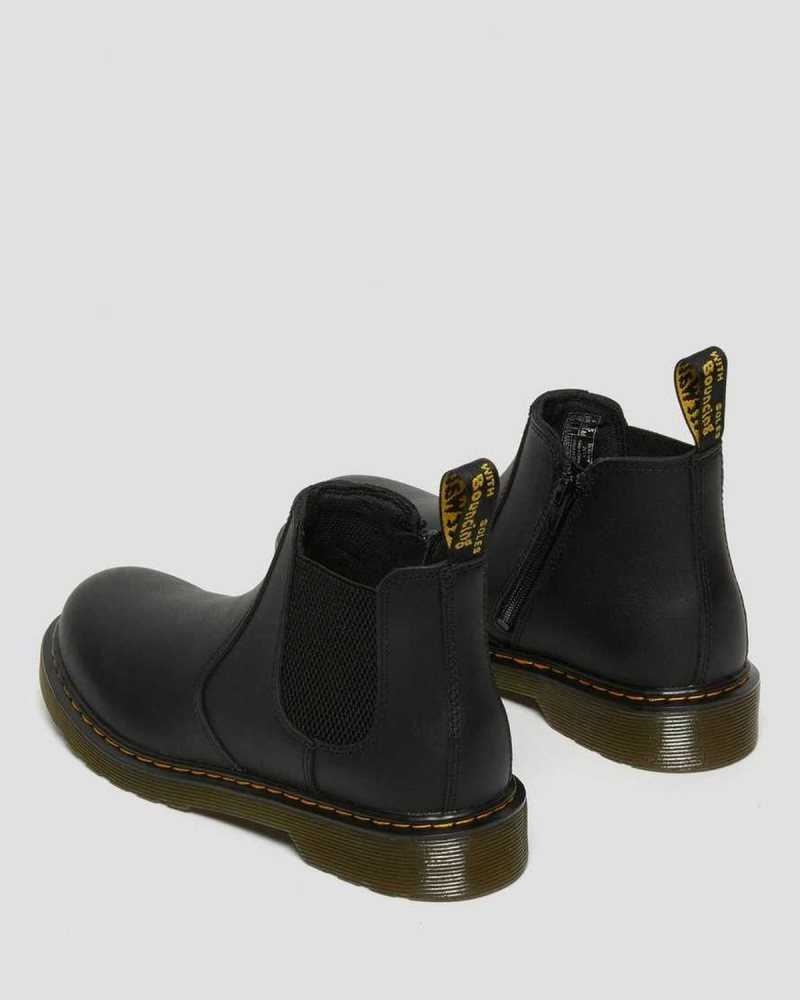 Dr Martens Youth 2976 Softy T Leather Chelsea Boots Black | 03LPTNUDO