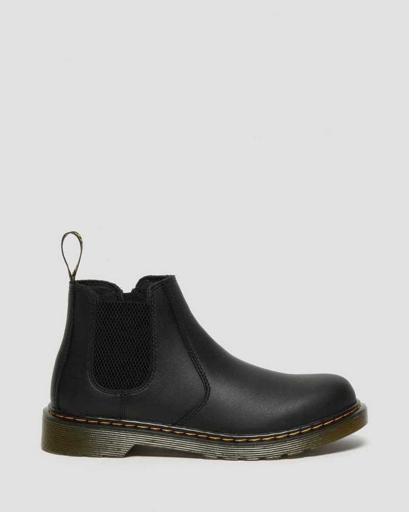 Dr Martens Youth 2976 Softy T Leather Chelsea Boots Black | 03LPTNUDO