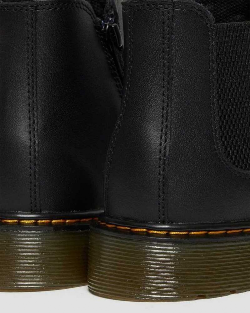 Dr Martens Youth 2976 Softy T Leather Chelsea Boots Black | 03LPTNUDO