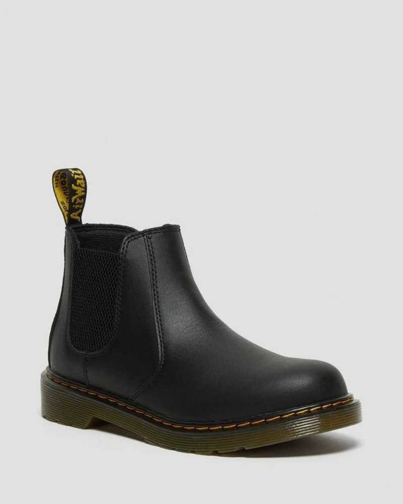 Dr Martens Youth 2976 Softy T Leather Chelsea Boots Black | 03LPTNUDO